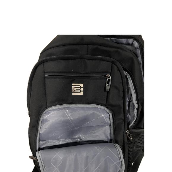 Bruno Cavalli Padded Computer Black Backpack - Picture 3 of 7